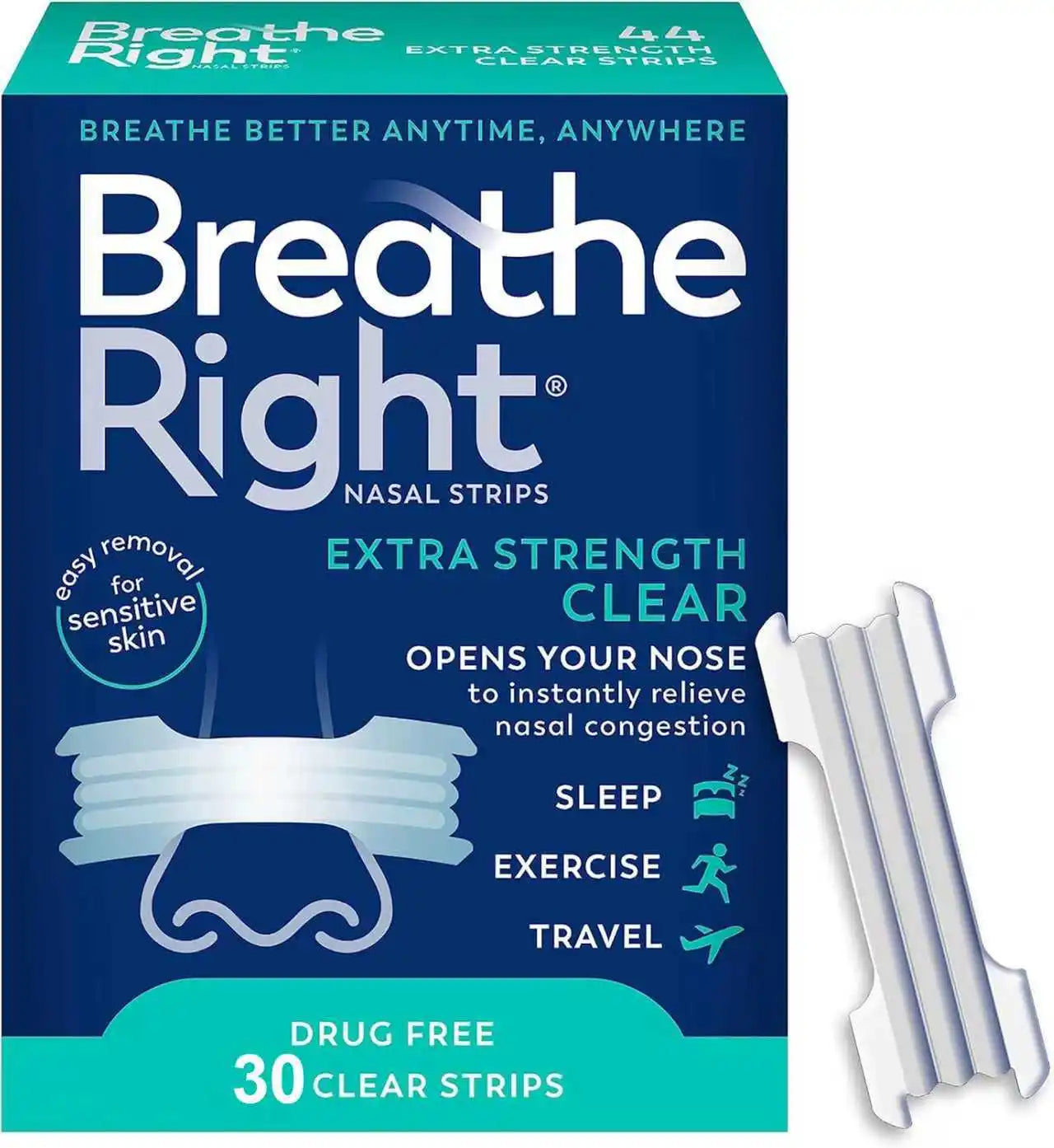 30/60/90Pcs,Sleep Nasal Strips,Nose Breathe Strips,Anti Snoring Nose Strips for Breathing,Exercise Air Inhalatiand Improve Sleep