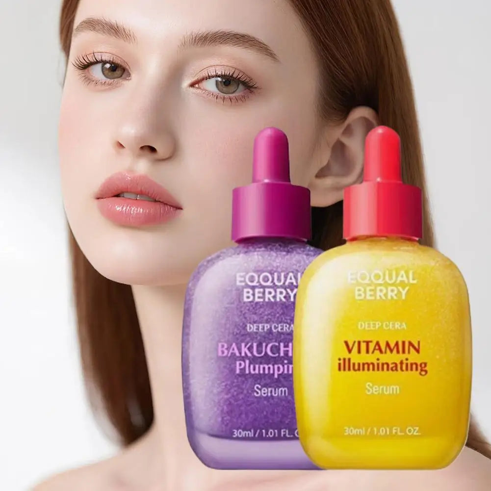 Deepcera Korean Skincare Bakuchiol Plumping Serum And Vitamin C Brightening Serum For Fading Acne Scars On The Face Skin Ca G5Y3