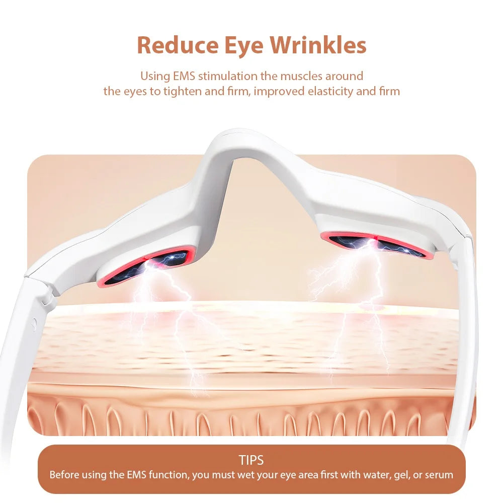 Foreverlily Eye Massager Relieves Eye Fatigue Eyes Massage Glasses Eye Fatigue Relief Massager Under-Eye Glasses Massager