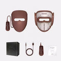 LED 4 Colors Facial Mask Home Use Red Light Therapy Skin Moisturize Rejuvenation Wrinkle Removal Anti Acne Shrink Pores Salon