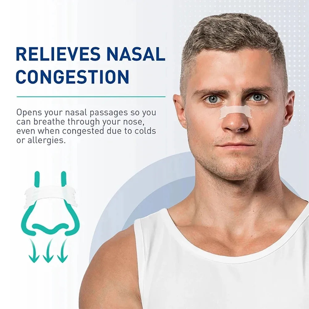 30/60/90Pcs,Sleep Nasal Strips,Nose Breathe Strips,Anti Snoring Nose Strips for Breathing,Exercise Air Inhalatiand Improve Sleep