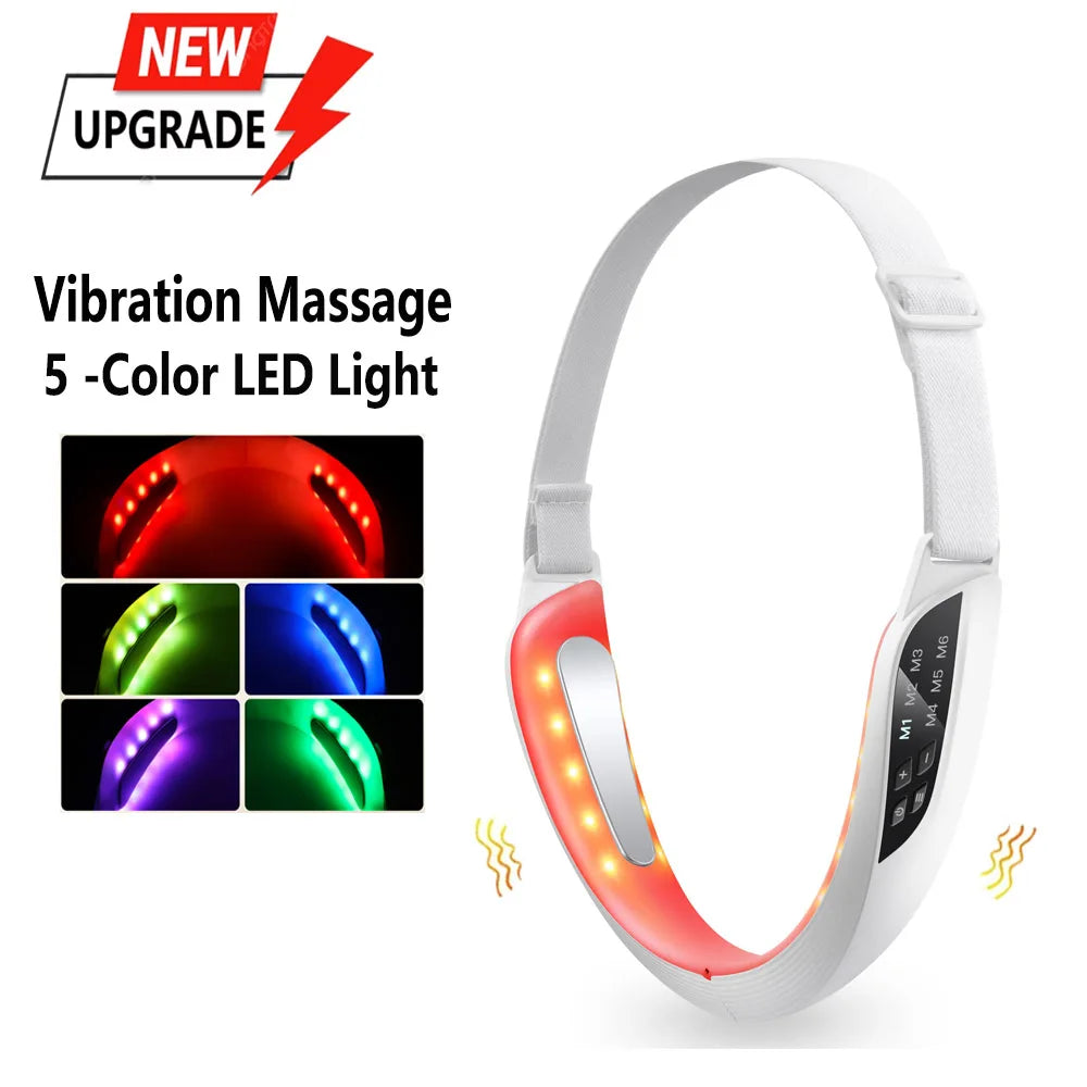 Electric EMS V Face Lifting Beauty Device 6 Modes 8 Levels Micro-current Facial Firming Massager Double Chin Removal Skin Care