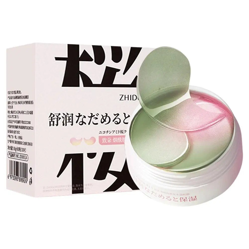 Sakura Collagen Hyaluronic Acid Eye Mask Anti Dark Circles Eye Bags Moisturizing Firming Eye Patches Skin Care Products