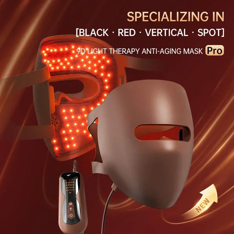 LED 4 Colors Facial Mask Home Use Red Light Therapy Skin Moisturize Rejuvenation Wrinkle Removal Anti Acne Shrink Pores Salon
